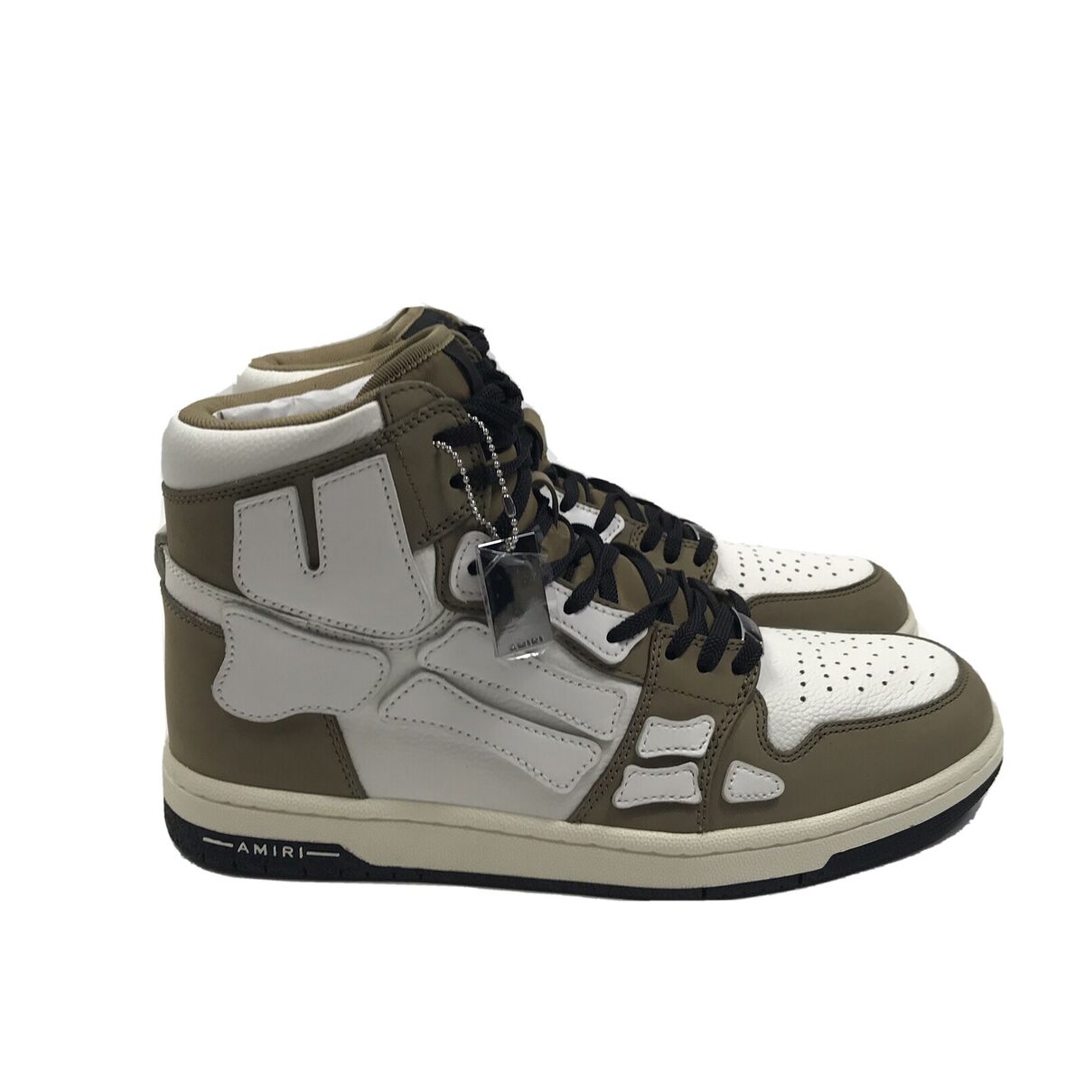 AMIRI Skeleton high-top leather trainers SIZE 43 Colour: TAN AMIRI Skeleton high-top leather trainers SIZE 43 Colour: TAN