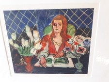 Henri MATISSE Picture - Portrait, Mrs A.N Annelies tulips lithography 35cm X 30