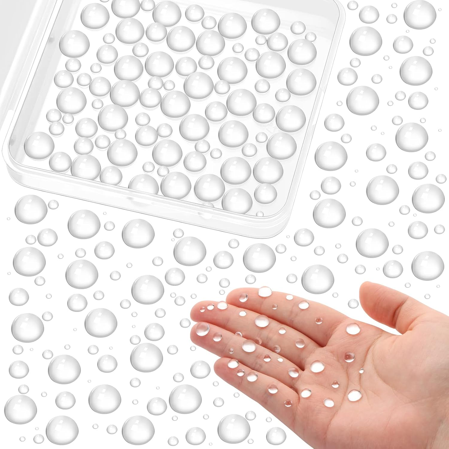 700-Piece Clear Water Dewdrop Embellishments for Card Making and Crafts