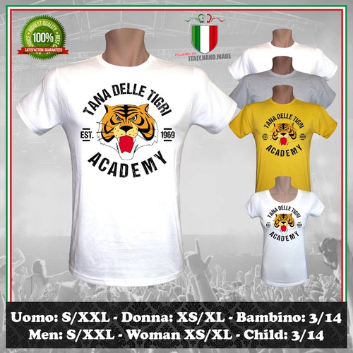 T-shirt bianca uomo - Tiger man - 4191 -Magliette Gogolfun.it
