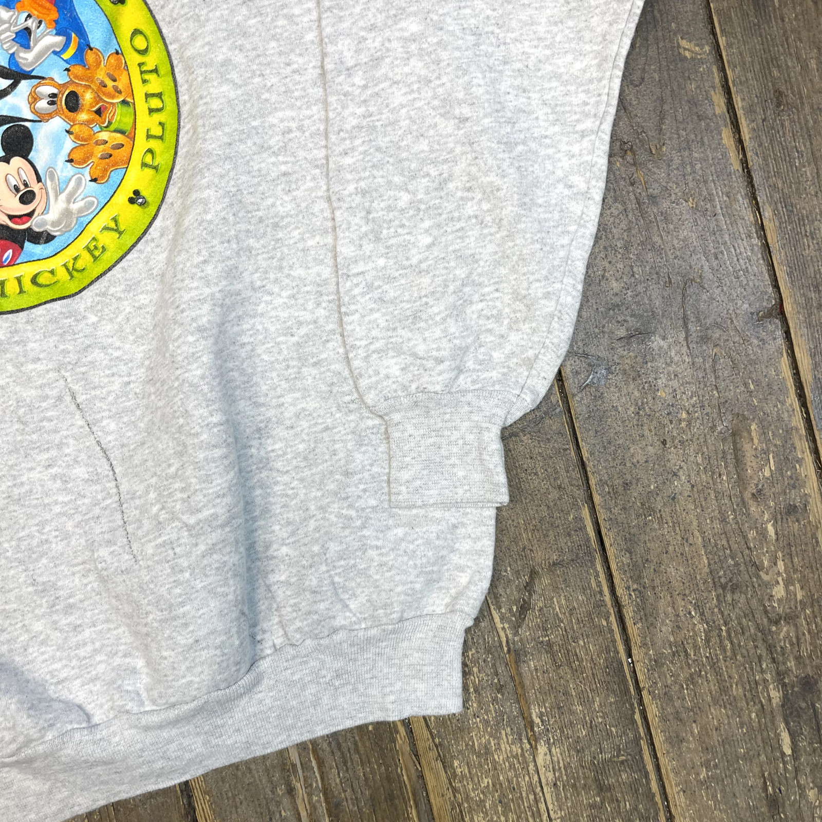 Disney USA Sweatshirt Mens 90's Mickey Mouse Crew Neck Jumper, Grey, Large image 5