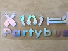 Aufkleber Partybus • Sticker • Hologramm