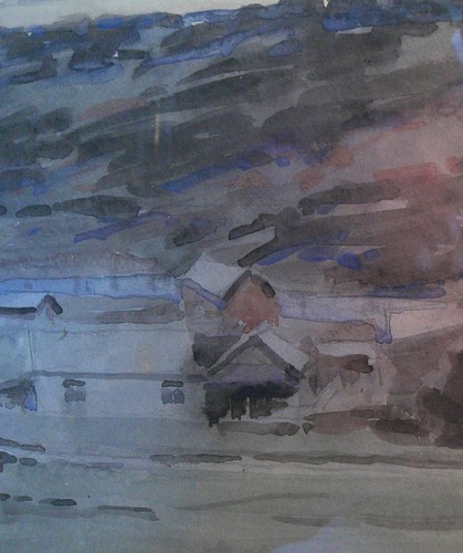 Sydney Carter Gouache / Watercolour Painting , Ranch / Farm at Dusk - Picture 10 of 15