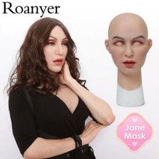 Roanyer Silicone Female Mask Jane Fake Human Skin Mask for Cosplay Crossdresser