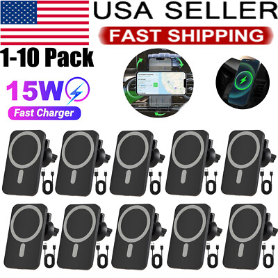 15W Wireless Charger Car AirVent Magnetic Holder for iPhone 12 13 14 Pro Max Lot