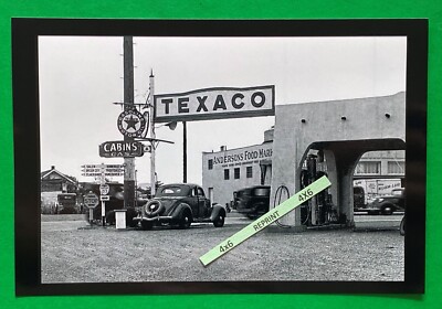 Found PHOTO Old Standard TEXACO Gas Service Station CABINS Sign Hwy 70