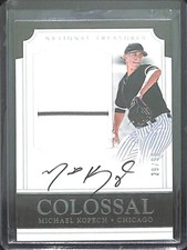 2017 Panini National Treasures Colossal Material Autograph CMS-MK Michael Kopech