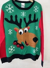 Forum Novelties Reindeer Christmas Sweater, Large