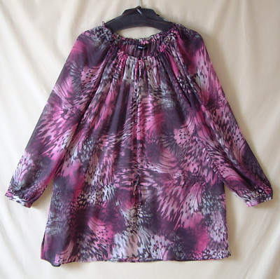 SAMOON Tunika by Gerry Weber hauchzart leichte weit geschnittene Longbluse Gr.46