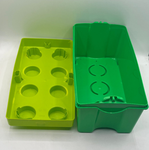 LEGO Storage Brick Case 8 Stud Large Green Container Plastic Bin Box Empty 14x7 - Picture 3 of 4
