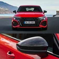 COPPIA CALOTTE SPECCHIETTI PER AUDI A3 S3 8Y (2020-2024) - NERO LUCIDO