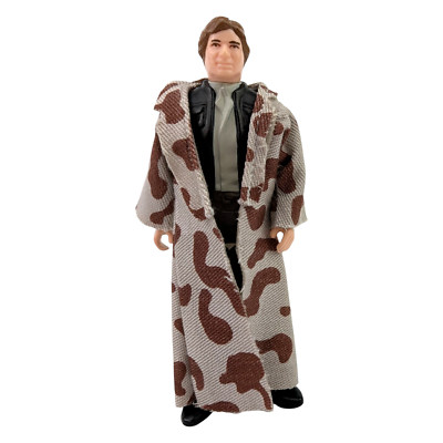 Star Wars Vintage 1984 Kenner Han Solo Trench Coat Cameo Smile C 8.5+ No Repro