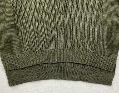 Forever 21 Contemporary Women L Sweater Green V Neck Oversized High Low - Picture 5 of 7