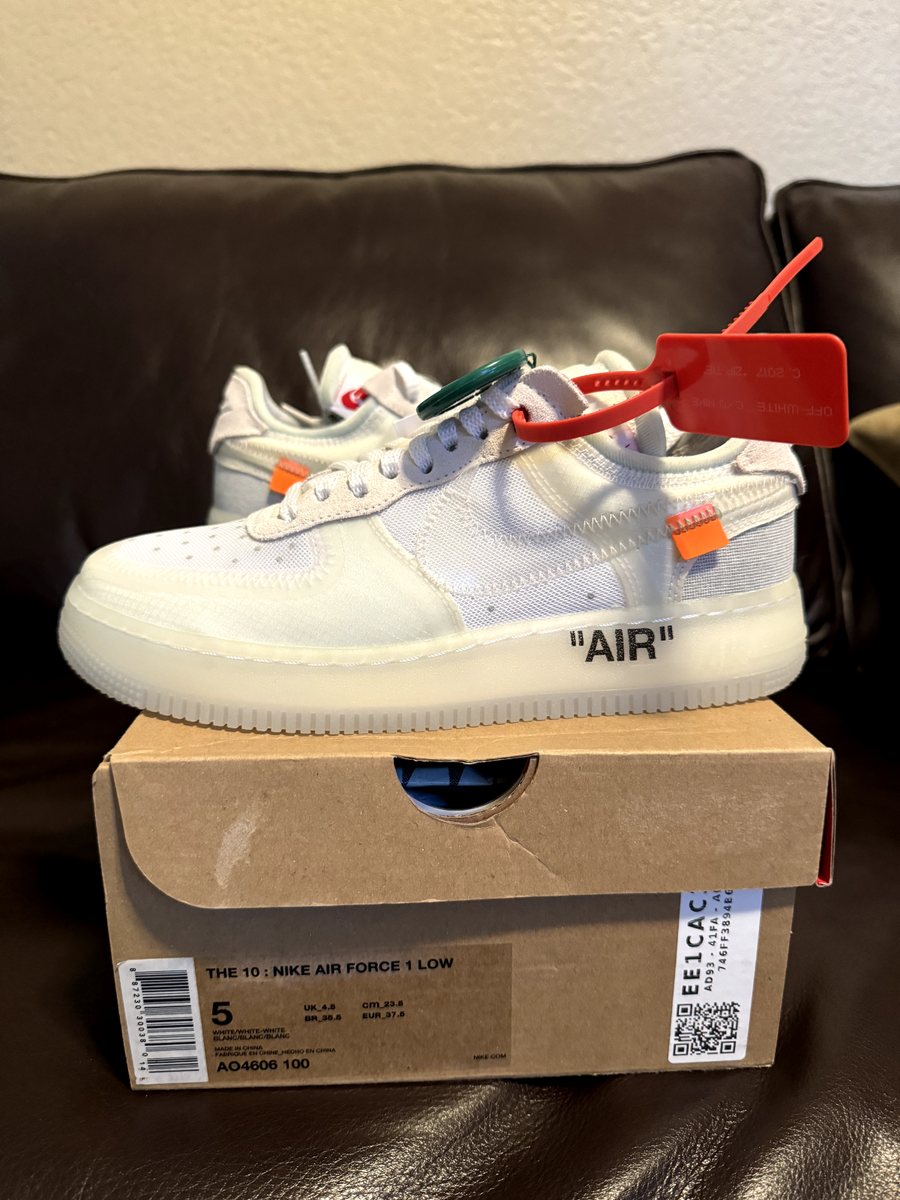 Size 5 - Off-White x Nike Air Force 1 Low The Ten for sale online