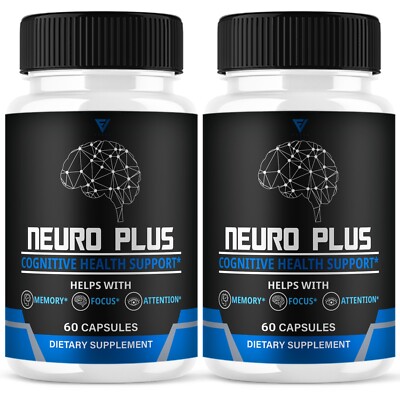 (2 Pack) Neuro Plus Capsules for Mental Clarity, Neuro Plus Pills (120 Capsules)