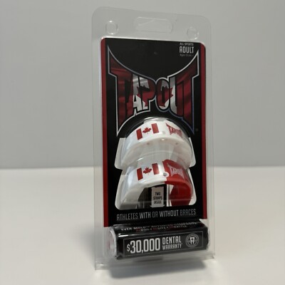 TapOut All Sports Adult 2 Pack Canada Teeth Mouth Guards Athlete 12+ Years NEW