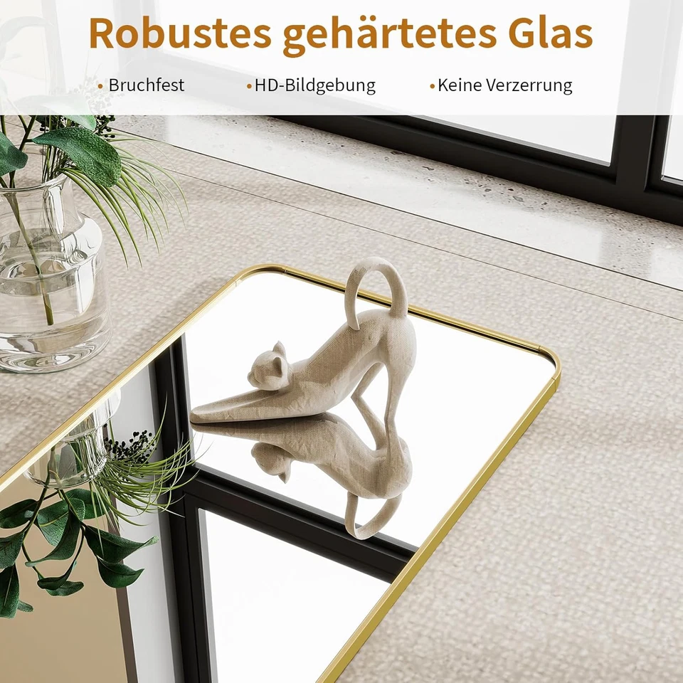 Standspiegel mit Abgerundeten Ecken 40x150cm Ganzkörperspiegel mit Ständer Große - Bild 4 von 4