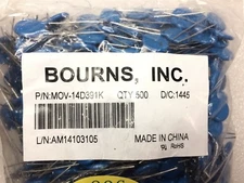 MOV-14D391K BOURNS VARISTOR 390V 4.5KA DISC 14MM ROHS 40 PIECES
