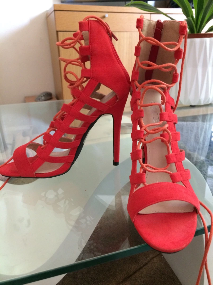 Public desire orange best sale heels