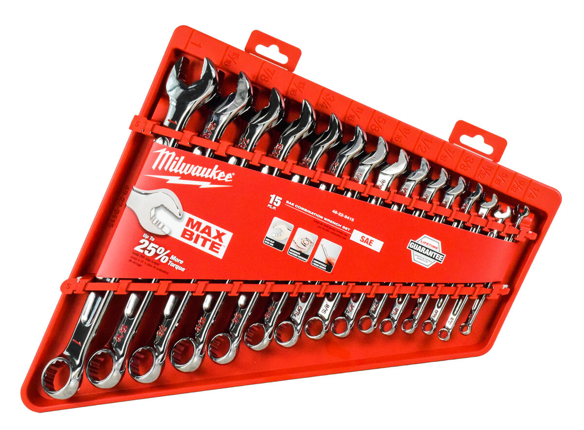 SAE Combination Ratcheting Wrench Mechanics Tool Set (15-Piece) SAE Combination Ratcheting Wrench Mechanics Tool Set (15-Piece)