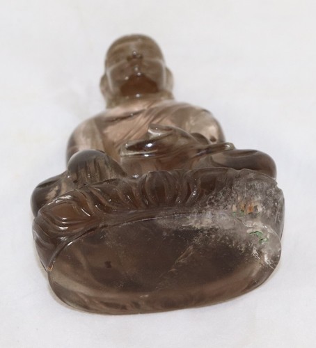 C19th Chinese carved rock crystal seated Buddha Figure - Picture 7 of 8