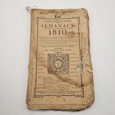 1810 Astronomical Diary Almanac by Nathanael Low Benjamin Franklin Electricity