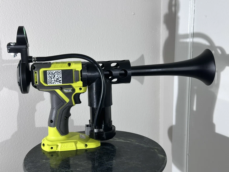 Ryobi Air Horn Gun. Black! Custom THE LOUDEST + wall mounts+sight - Image 3 of 4
