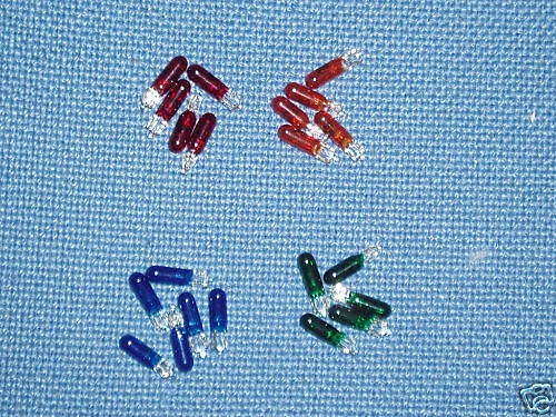 20 ASSORTED COLOURED BULBS FOR FRUIT MACHINES