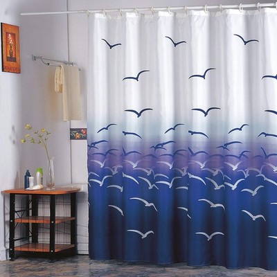 MSV Duschvorhang 180x200cm Anti Schimmel Textil Badewannenvorhang Wannenvorhang 
