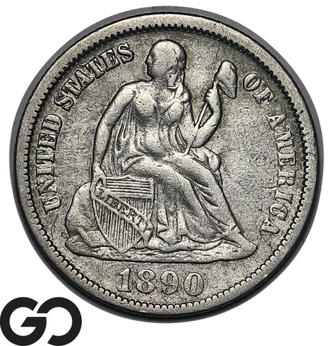 1890 Seated Liberty Dime