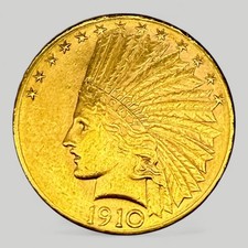 1910 Indian Head $10 Gold Eagle Pre-1933 US Gold Coin VGC