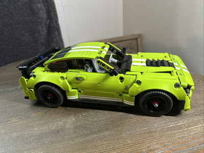 LEGO TECHNIC Lime Green 42138 Ford Mustang Shelby GT500 Incomplete Assembled
