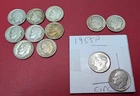 Lot of 12 Key Date Silver Roosevelt Dimes 10c 1949 P&D & 1955 P&D 250710