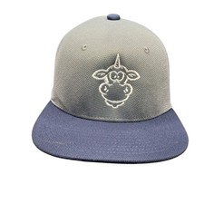 White Embroidered Unicorn Baseball Hat Grey One Size Small Unisex