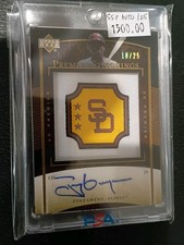 RARE 2007 Upper Deck Premier Stichings Gold REDEMPTION Tony Gwynn AUTO /25 HOT🔥