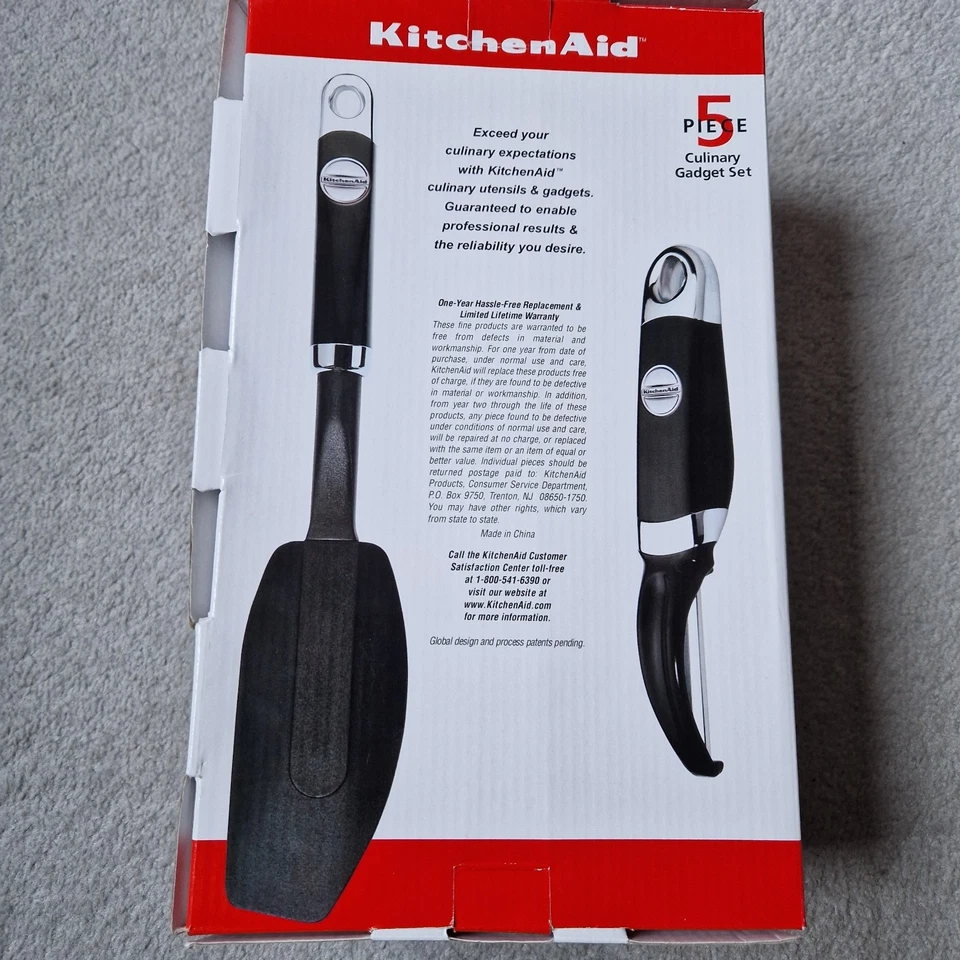 KitchenAid 5 Piece Gadget Set Can Opener Spatula Peeler Ice Cream Scoop Whisk - Image 4 of 4