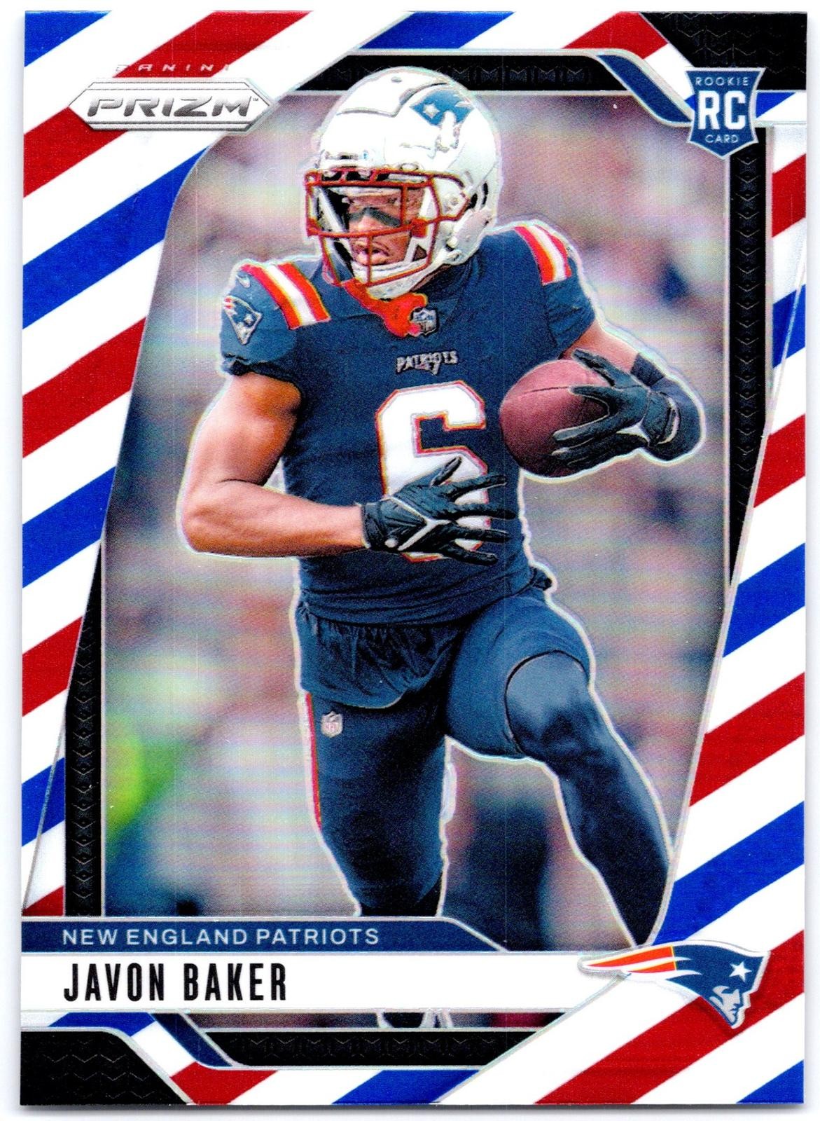 2024 Panini Prizm #344 Javon Baker Red White and Blue