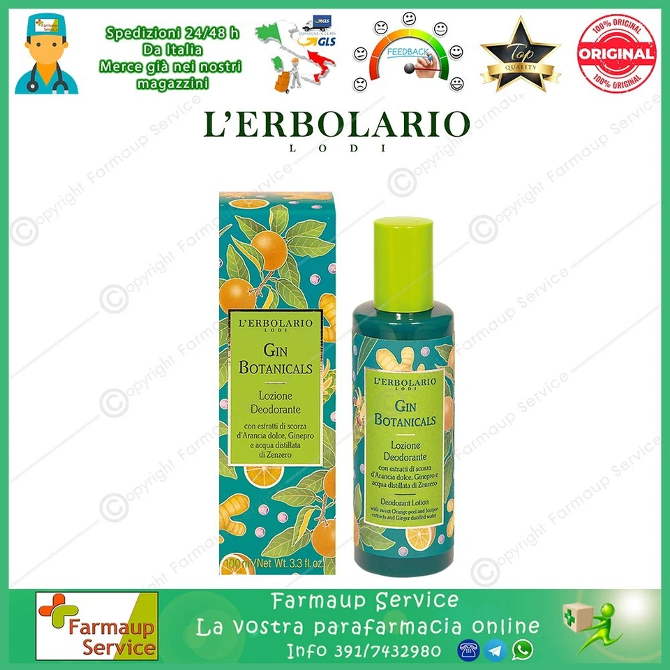 L'Erbolario Gin Botanicals Lozione Deodorante 100 ml