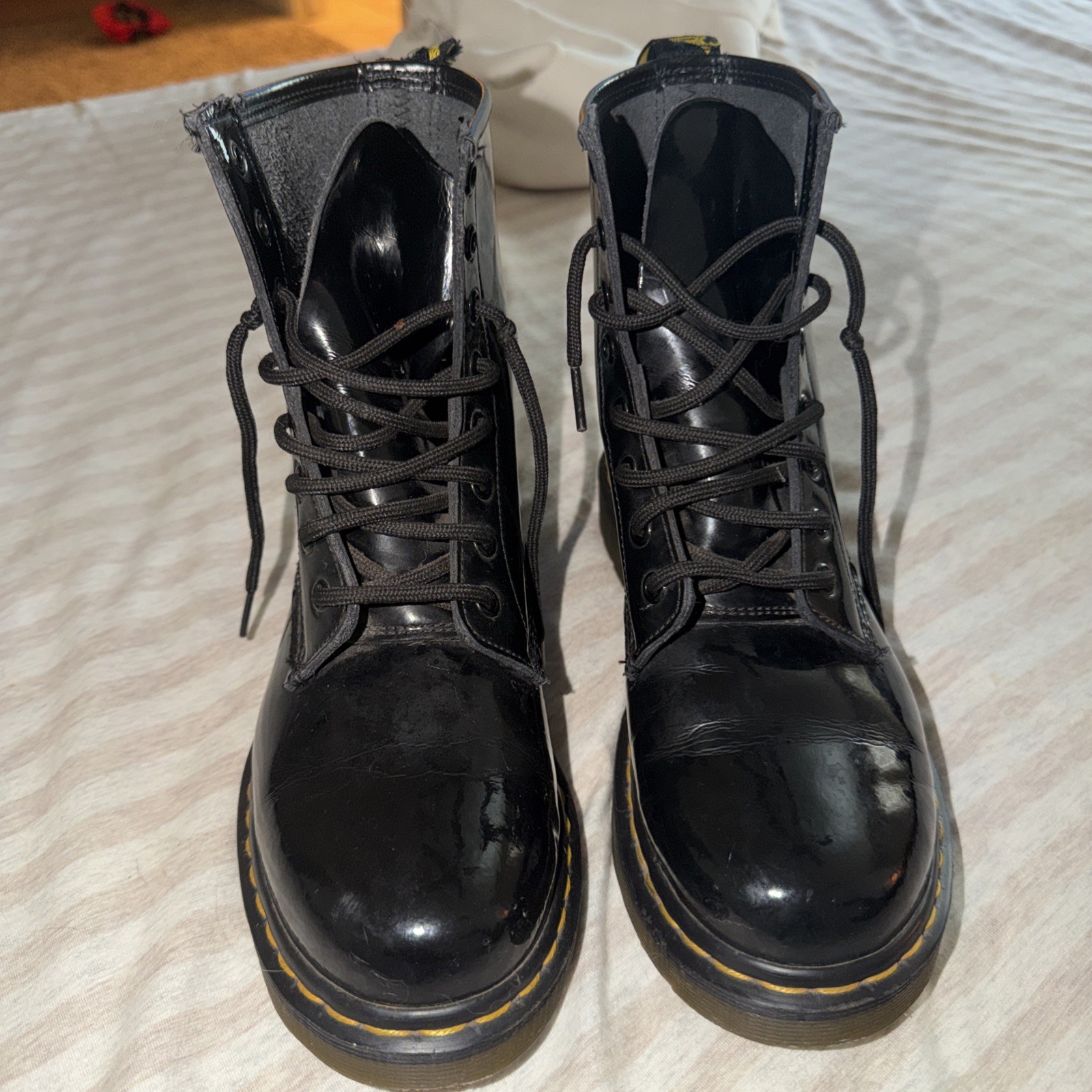 Doc Martens Women's Boots US 8L Black Patent Leather Air Wair 1460w