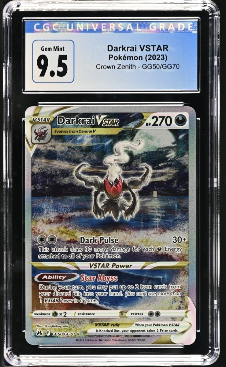 CGC Gem Mint 9.5 Darkrai VSTAR GG50/GG70 Crown Zenith Blue Label