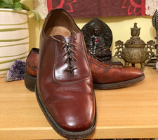 Allen Edmonds Belgium Oxford Dress Shoes Mens 8.5 E Burgundy Leather Career Work