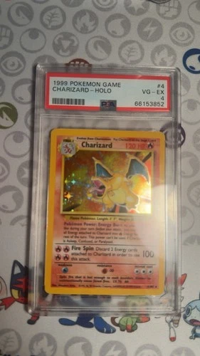 1999 Pokemon Base Set Unlimited #4 Charizard-Holo PSA 4 VG-Excellent