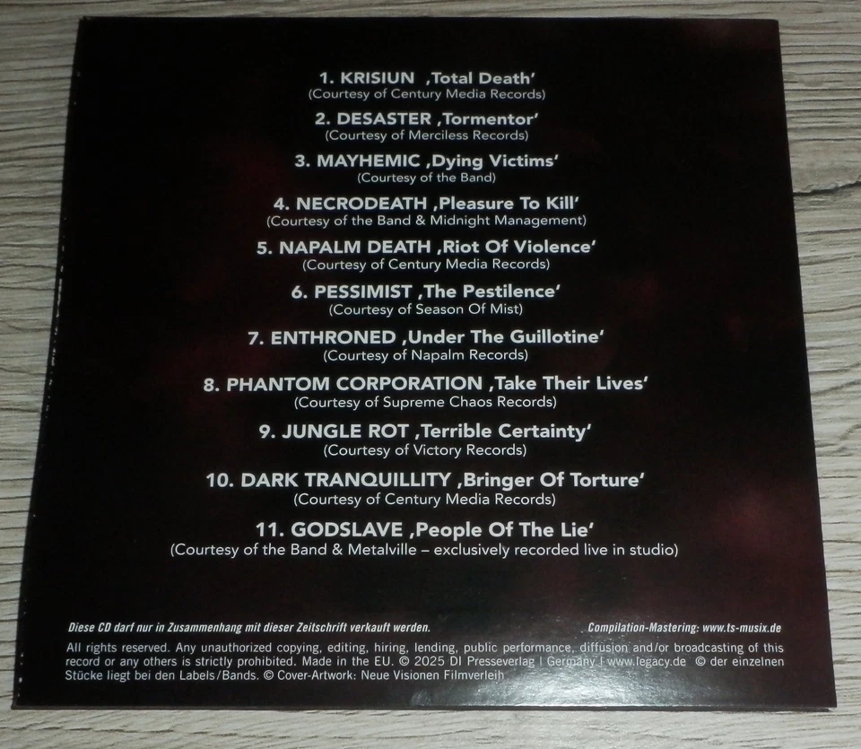 VARIOUS A Tribute to KREATOR CD 2025 Legacy #158 Exclusive Promo Krushers NEU*** - Bild 2 von 3