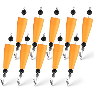 Soulchen 3'' Fishing Floats Bobbers Popping Corks Trout Float Rig 10 Pcs Orange