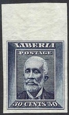 Liberia # O66 IMPERFORATE MISSING "OS"