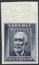 Liberia # O66 IMPERFORATE MISSING "OS"
