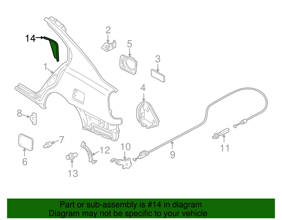 Nissan Altima 2002-2006 genuino - moldeo por goteo 76817-8J000 Foto 3 de 3