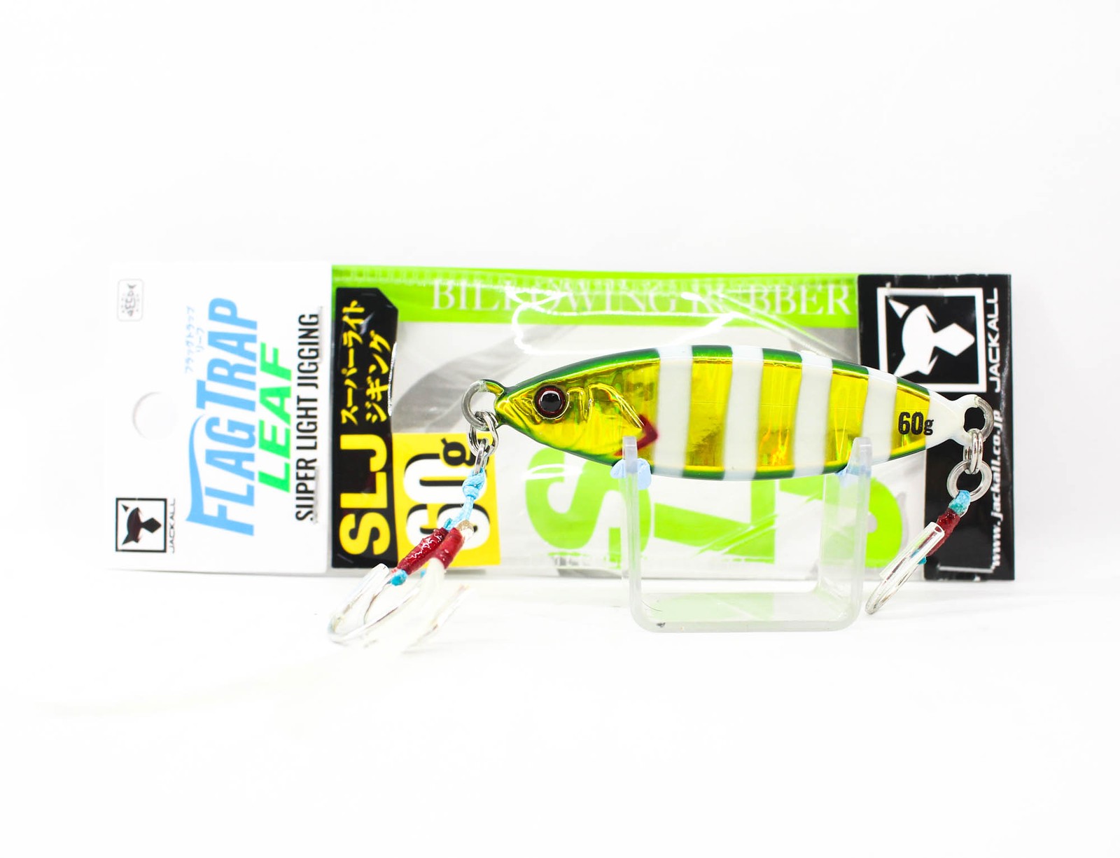 Jackall Metal Jig Flag Trap Leaf 60 grams Glow Stripe Magma Wave HL (9026)