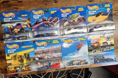 Hot Wheels Action Pack Lot Of 8 - New - Vintage
