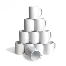 Sublimation Coffee mugs ~ Ceramic ~ Blank 11oz White ~  12 pack ~ Free Shipping